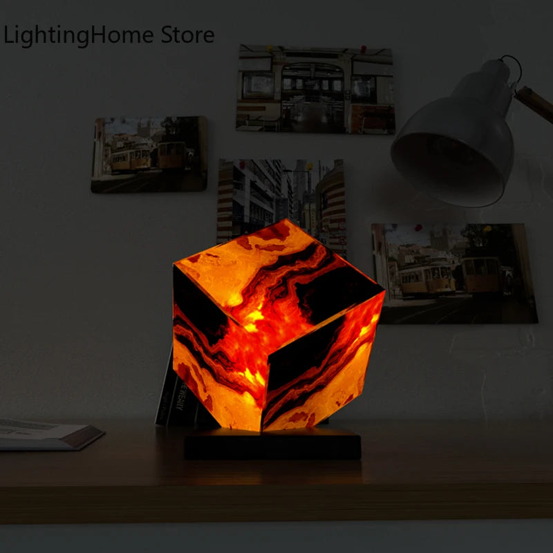 EleganceGlow Onyx Marble Lamp - Artistic Decorative Lighting