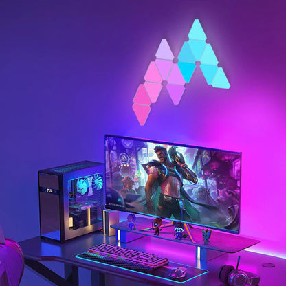 LumiTri: Smart RGB LED Triangle Wall Lamps