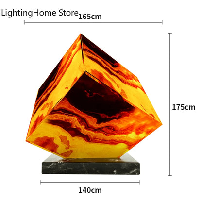 EleganceGlow Onyx Marble Lamp - Artistic Decorative Lighting